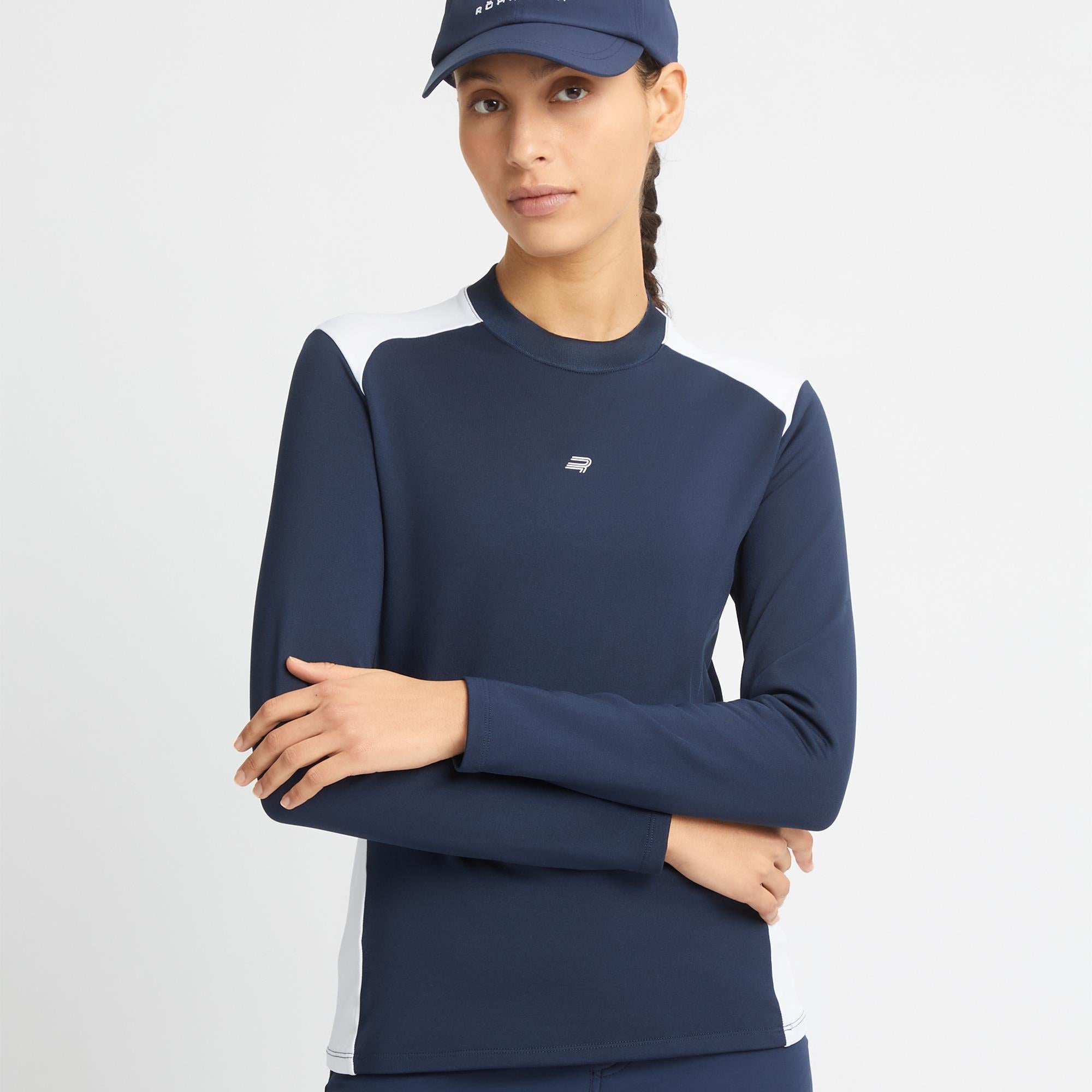 Rohnisch Eyra Ladies Thermal Golf Polo Shirt Navy